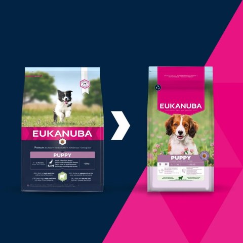 EUKANUBA Puppy&Junior Small/Medium Lamb & Rice 3kg