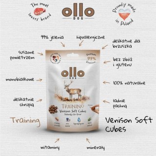 Ollo Air Dried Training Venison Cubes dla psa 80g