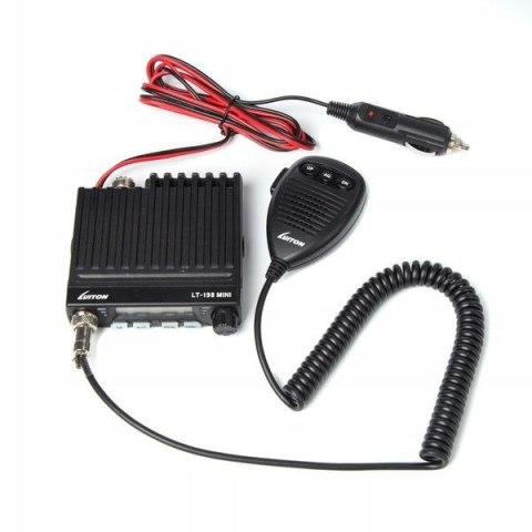 CB Radio LUITON LT-198 Mini ASQ 12V/24V z wtykiem do zapalniczki AM FM
