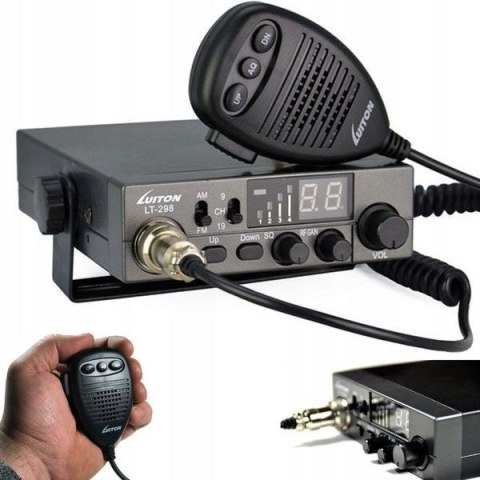 CB Radio LUITON LT-298 ASQ 12V/24V z wtykiem do zapalniczki