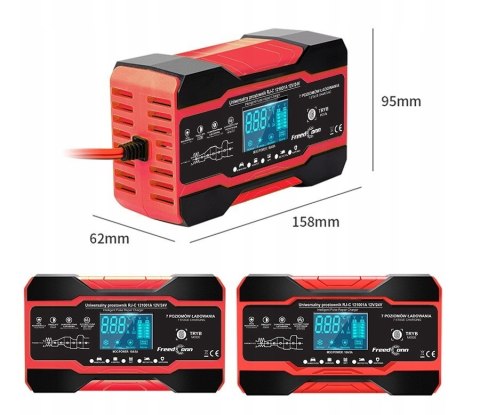 Prostownik akumulatorowy FreedConn RJ-C 121001A 12V, 10A /24V 5A