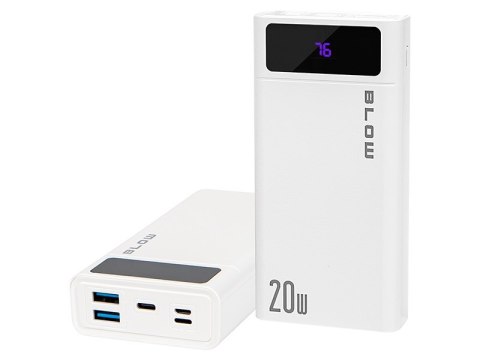 BLOW POWER BANK 20000MAH QC+PD 20W + LIGHTNING BIAŁY PB20E