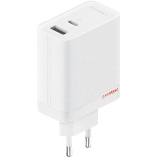 Ładowarka sieciowa OnePlus SuperVOOC GaN Dual Charger 120W USB-A/USB-C + kabel USB-C 1m Biała