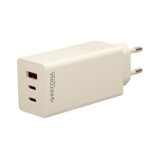 PATONA Premium Ładowarka GaN PD100W 2xUSB-C 1xUSB-A PD3.0 QC3.0 kolor biały