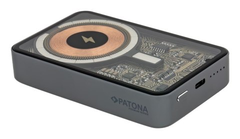 PATONA Premium Powerbank Clear 3.0 PD20W 10.000mAh MagSafe z ładowaniem bezprzewodowym