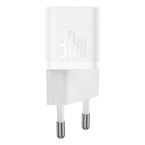 Ładowarka Baseus GaN5 mini 1C 30W EU+kabel USB-C (moon white)