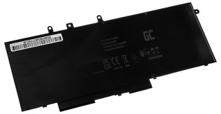 GREEN CELL BATERIA DE128V2 93FTF GJKNX DO DELL LATITUDE 5280 5290 5480 5490 5580 5590 5591 PRECISION 3520 3530 6200MAH 7.6V