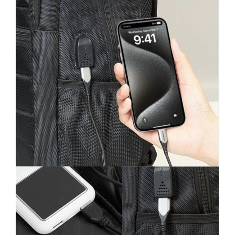 Plecak wodoodporny na laptopa Vention KRK 20l z portem USB i blokadą antykradzieżową czarny