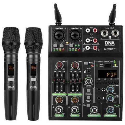 DNA MIXMIC 2 - Mikser audio, USB Bluetooth + 2x mikrofony bezprzewodowe