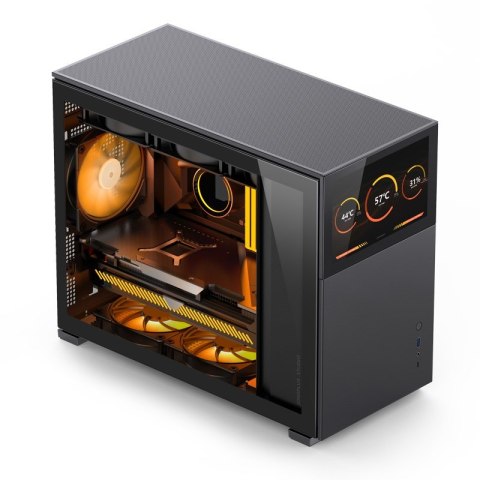Obudowa Jonsbo D31 Screen Micro-ATX, Szkło Hartowane - czarna