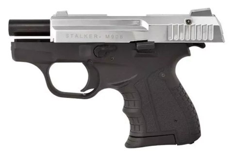 Pistolet hukowy alarmowo sygnałowy STALKER M906 BAS kal. .22 Long Blank (6 mm) Chrom błysk