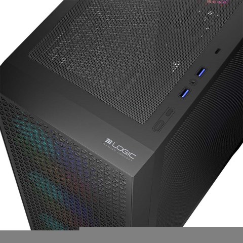 LOGIC OBUDOWA DART PRO ARGB MIDI USB TYPE-C CZARNA (WYPRZEDAŻ)