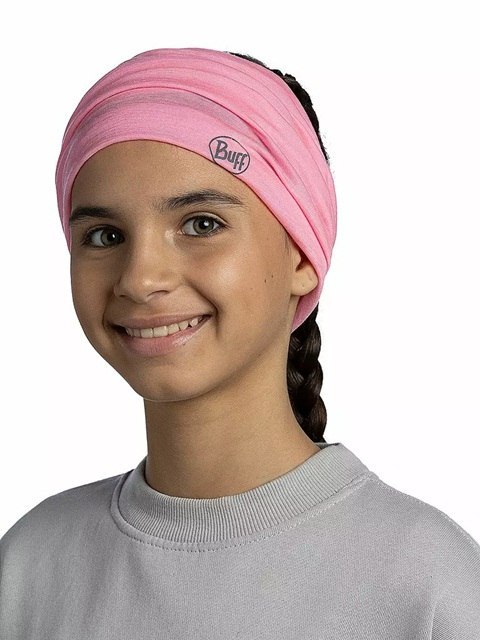 Bandana dziecięca Buff Merino Lightweight, solid rose pink