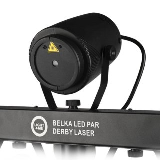 LIGHT4ME BELKA LED PAR DERBY LASER - Multiefekt świetlny, zestaw, oświetlenie disco
