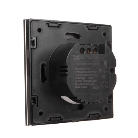 MACLEAN DOTYKOWY WŁĄCZNIK ŚWIATŁA POJEDYNCZY SCHODOWO-KRZYŻOWY BIAŁY MCE710W