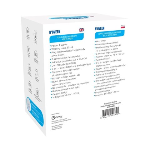 Lampka owadobójcza do kontaktu na lep NOVEEN IKN905