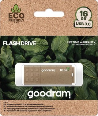 GOODRAM FLASHDRIVE 16GB UME3 ECO FRIENDLY USB 3.0 GOODRAM RETAIL
