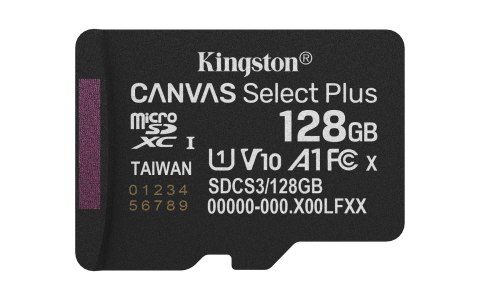 KINGSTON microSDXC 128GB Canvas Select Plus 3 + ADP