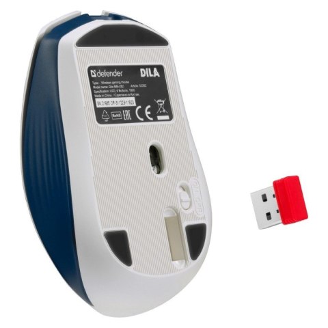 DEFENDER MYSZ BEZPRZEWODOWA DILA MM-282 RF 1800DPI 6P AKUMULATOROWA 52282