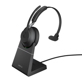 Słuchawki nauszne bezprzewodowe Jabra Evolve2 65 UC Mono USB-A, czarne + stand