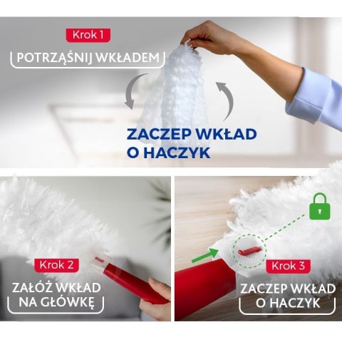 Miotełka do kurzu Vileda z krótką rączką + 2 wkłady Flex&Catch