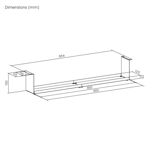 MACLEAN KOMPAKTOWY ORGANIZER PODBIURKOWY NA KABLE, MAX. OBCIĄŻENIE 5KG, CZARNY MC-107 B