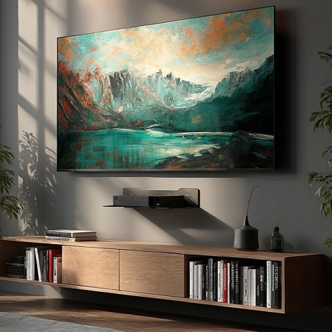 MACLEAN PÓŁKA ŚCIENNA POD DEKODER, POJEDYNCZA, MAX. 5KG, STALOWA, MC-122