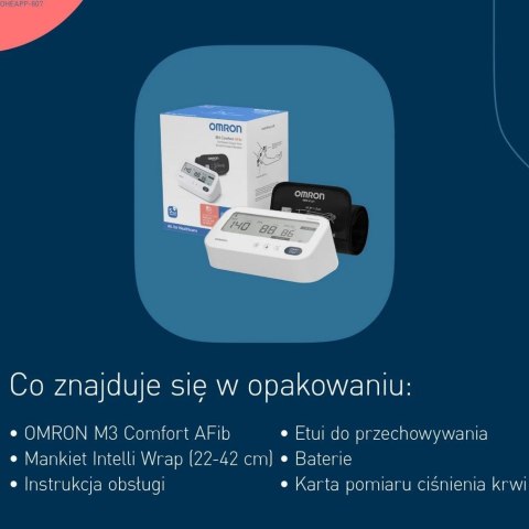 Ciśnieniomierz Omron M3 COMFORT AFIB + zasilacz