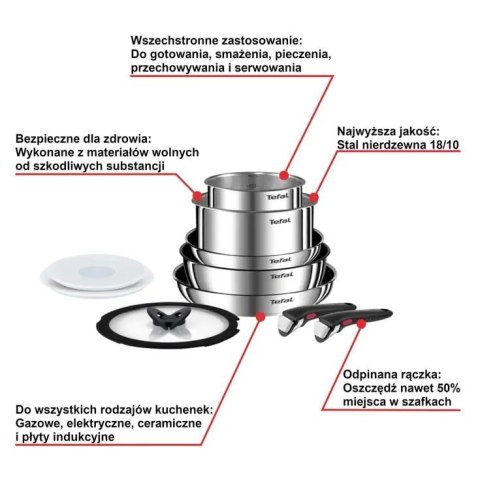 Zestaw garnków TEFAL Ingenio Emotion L897SA74 10ele