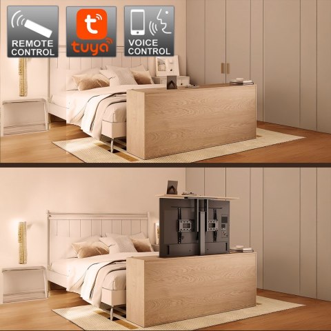 MACLEAN UCHWYT ELEKTRYCZNY WYSUWANY DO TV, TUYA, 37''-80'', VESA 600X400, MAX 60KG MC-866T