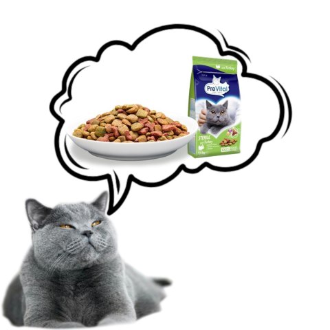 PREVITAL Sterile - Z indykiem karma sucha - Pełnoporcjowa karma dla dorosłych kotów - 1,4kg.